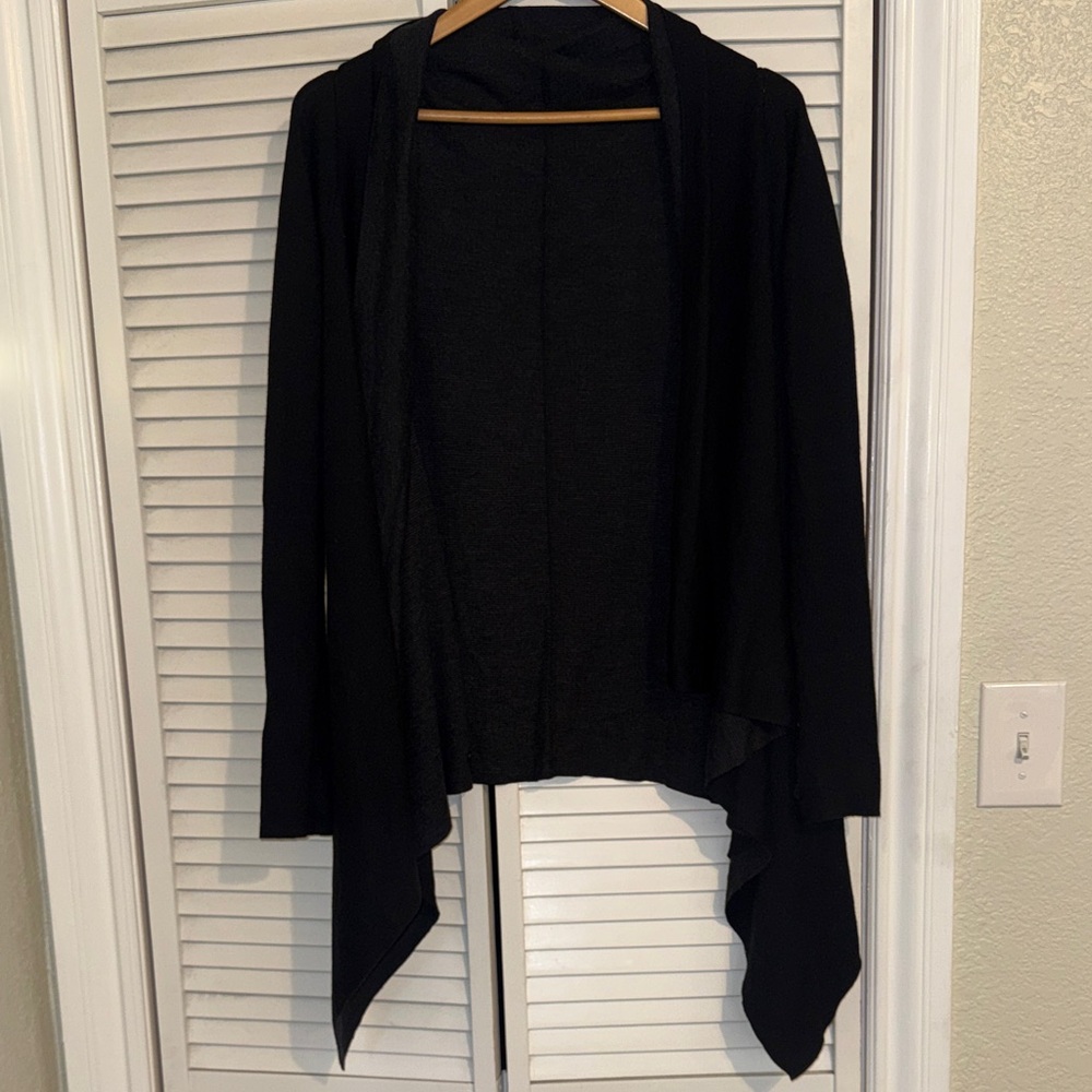 Lululemon Universal Wrap Heathered Black Swan Open Front Cardigan - 6 - Picture 2 of 5